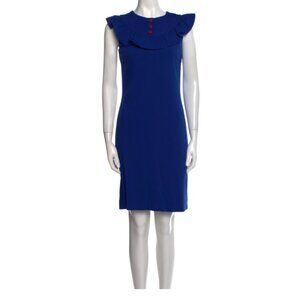 LOVE MOSCHINO Crew Neck Knee-Length Dress Brilliant Royal Blue Size 6